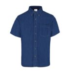 Camisa de Mezclilla Manga Corta para Caballero · 100% Algodón