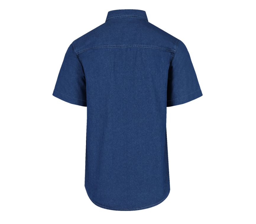 Camisa de Mezclilla Manga Corta para Caballero · 100% Algodón - Image 2